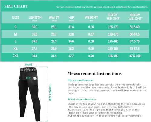 Miniatura 6 de Yuerlian Paquete de 1 o 3 pantalones de compresión para hombre, leggings atléticos con bolsillos, para correr, ciclismo, entrenamiento