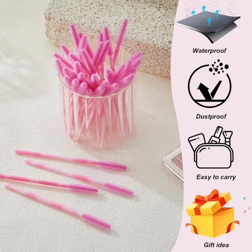 Miniatura 3 de Varitas de rímel de silicona mejoradas, varita de rímel desechable, carretes de silicona, cepillo de carretes de pestañas suaves para extensiones