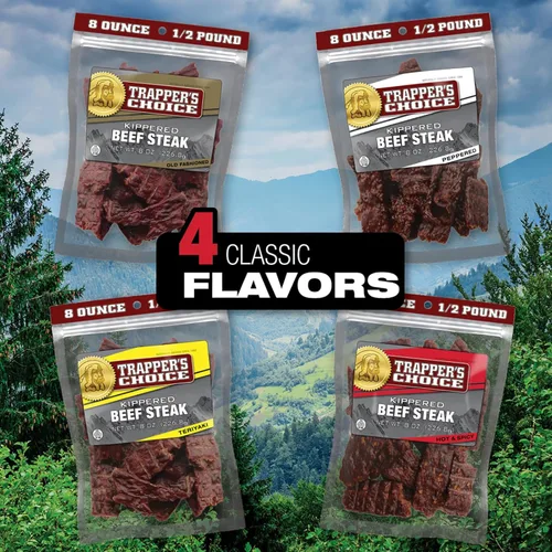 Miniatura 6 de Old Trapper, Trapper's Choice Teriyaki - Filete de carne en trozo de ternera, paquete individual de 8 onzas, aperitivos salados de carne dulce, 0.35