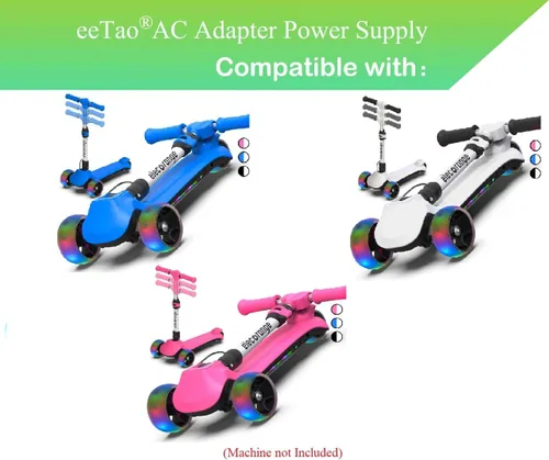 Miniatura 2 de Cargador adaptador de 25.2V 0.4A AC/DC compatible con elecorange T300 Kid Electric Scooter 24V 2Ah batería de iones de litio Cable de alimentación