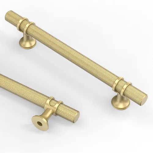 Miniatura 37 de Asidrama - Paquete de 10 manijas para gabinete de cocina de 3 pulgadas (76mm) de color negro mate y bronce champán, tiradores para gabinete