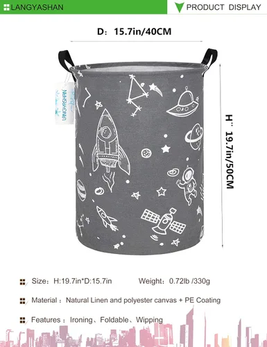 Miniatura 2 de Contenedor de almacenamiento, canasta organizadora plegable de tela de lona para cesto de ropa sucia, contenedores de juguetes, cestas de regalo