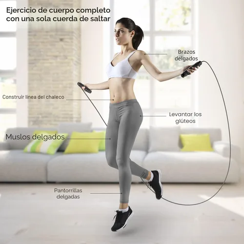Miniatura 7 de Cuerda de saltar sin enredos de velocidad rápida, cable de salto con rodamientos de bolas para mujeres, hombres y niños, cuerda de saltar de acero