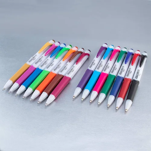 Miniatura 6 de Bolígrafo Pentel GlideWrite con tinta TechniFlo, (1.0mm) trazo medio, tinta azul claro, caja de 12 (BX910-S1)