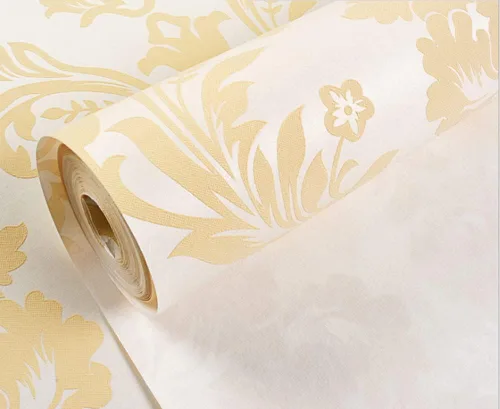 Miniatura 6 de Q QIHANG Papel tapiz de damasco en relieve 3D de 1.73 pies de ancho x 32.8 pulgadas de largo, estilo europeo, moderno, minimalista, para dormitorio