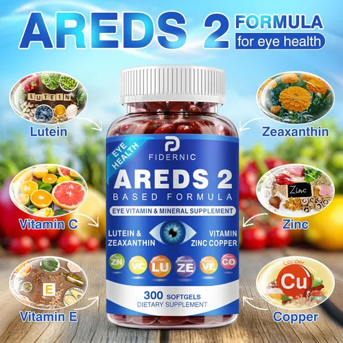 Miniatura 4 de AREDS 2 Suplemento vitamínico y mineral para los ojos — Suplemento de luteína y zeaxantina, vitamina C y E, zinc y cobre para la protección contra