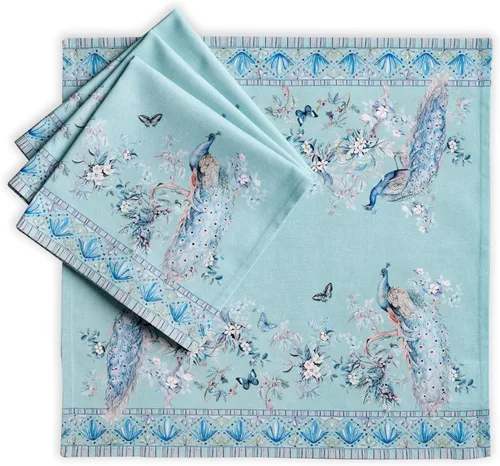 Miniatura 119 de Maison d' Hermine Happy Florals - Juego de 4 servilletas 100% algodón suave y cómodo perfectas para cenas familiares, bodas, fiestas de cóctel, 063