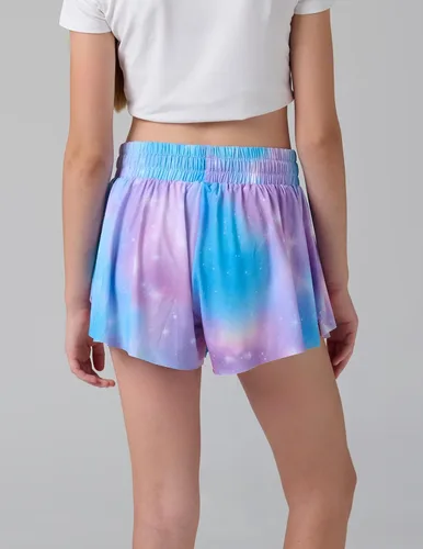 Miniatura 73 de Paquete de 3 pantalones cortos fluidos para niñas con forro de elastano, 2 en 1, faldas de mariposa para jóvenes, para fitness, correr, deportes