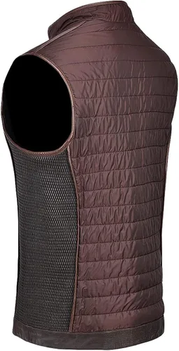 Miniatura 4 de CUADRA Chaleco reversible para hombre en cuero genuino negro