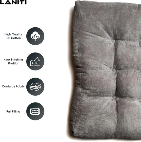 Miniatura 6 de LANITI Cojines de suelo extra grandes de 24 pulgadas para adultos, meditación cuadrada, máxima comodidad, almohadas de gran tamaño para cojín
