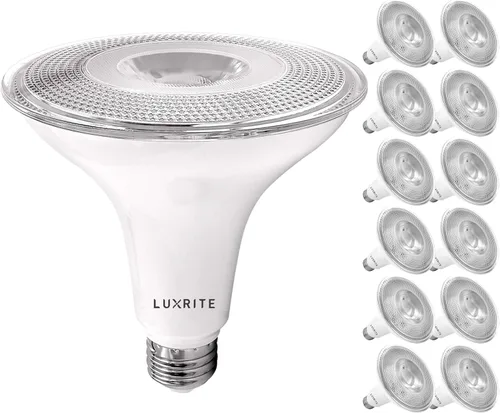 Miniatura 7 de LUXRITE Paquete de 6 bombillas LED PAR38 para exteriores, equivalente a 120 W, 1250 lúmenes, 2700 K blanco cálido, 15 W regulable, foco