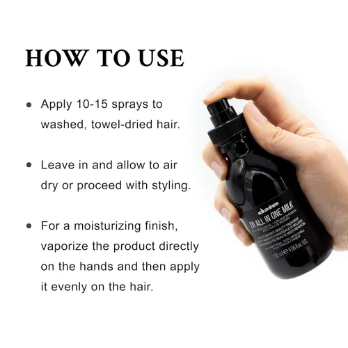 Miniatura 5 de Davines OI All In One - Acondicionador sin enjuague para el cabello, tratamiento en aerosol multifunción - desenreda, controla el encrespamiento