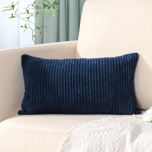 Miniatura 259 de Artscope Fundas de Almohada de Pana a Rayas Acogedoras Súper Suaves Decorativas Cuadradas Fundas de Cojín para Sofá Sillón Dormitorio Decoración