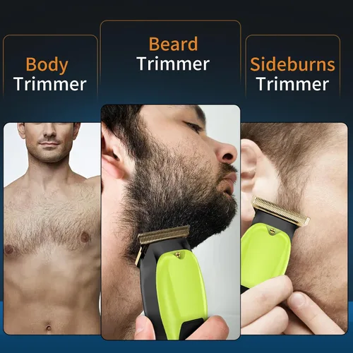 Miniatura 7 de Recortadora de barba para hombres, cortadora de pelo inalámbrica recargable con pantalla LED y diseño colgable, tiempo de funcionamiento de 180