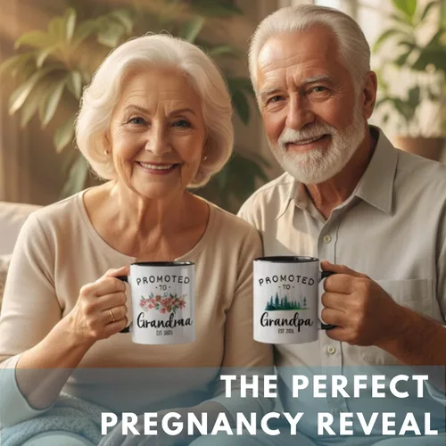 Miniatura 3 de Vivulla68 Taza promocionada a los abuelos 2026 con tarjeta de felicitación, regalo de revelación de embarazo para la nueva abuela y el abuelo, taza