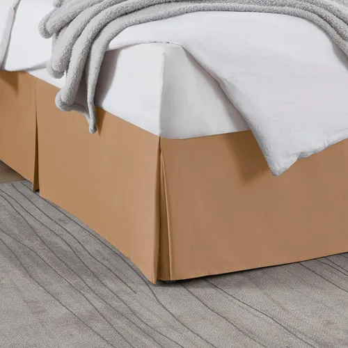 Miniatura 27 de Nestl Falda de cama individual blanca – Falda de cama de tamaño individual de 14 pulgadas de caída – Faldas de cama de microfibra cepillada – Falda