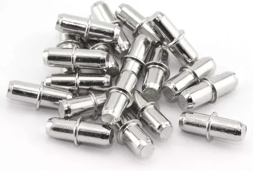 20 piezas de 0.197 x 0.630 in para estantes con acabado niquelado ajustable, soporte para estantes de muebles, armario, armario, estantería,