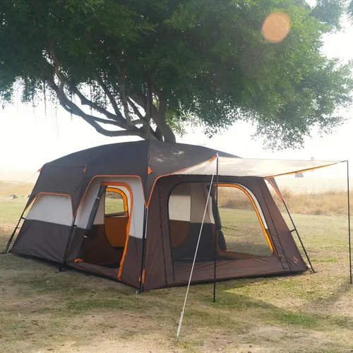 Miniatura 3 de KTT Extra Large Tent 6-12-14 Person,Family Cabin Tents,2 Rooms,3 Doors and 3 Windows with Mesh,Straight Wall,Waterproof,Double Layer,Big Tent for