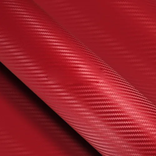 Miniatura 9 de Adhesivo en 3D de fibra de carbono de vinilo para envolver el coche, hoja adhesiva de vinilo para envolver el coche, rojo, 127 x 30 cm 50" x 11.8