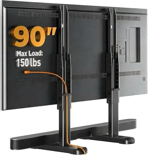 Perlegear - Patas de soporte universal para TV para la mayoría de televisores de 37–86 pulgadas hasta 132 libras, patas de TV ajustables en altura,