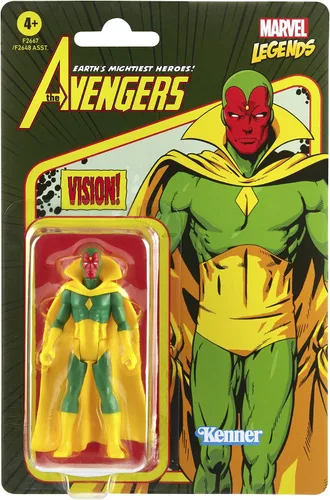 Miniatura 3 de Marvel Hasbro Legends - Figura de acción Retro 375 Collection Vision de 3.75 pulgadas, color amarillo
