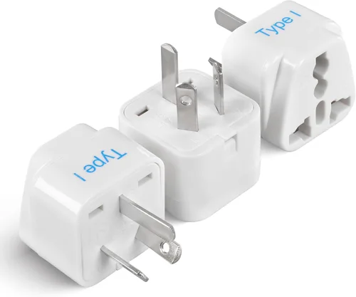 Miniatura 13 de Ceptics Adaptador de viaje universal, cargador universal 5 en 1 para laptop con 2 puertos USB-A y USB-C 3.5A para móviles, portátiles, cámaras