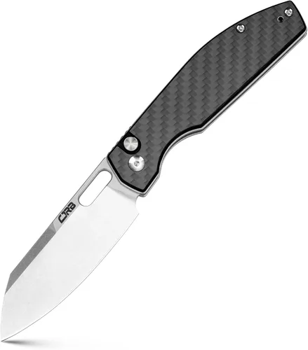 Miniatura 10 de Cuchillo de Bolsillo EDC CJRB Ekko (J1929) con Bloqueo de Botón, Cuchillo Plegable Pequeño, Hoja de Acero AR-RPM9 y Mango de Acero Inoxidable Hoja