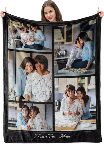 Manta personalizada con imagen, mantas personalizadas para adultos y niños, manta de fotos personalizable, mantas personalizadas como regalo para 5