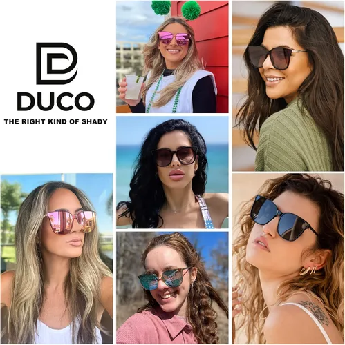 Miniatura 4 de Duco - Lentes de sol redondos vintage para mujeres y hombres con protección UV de moda para la playa