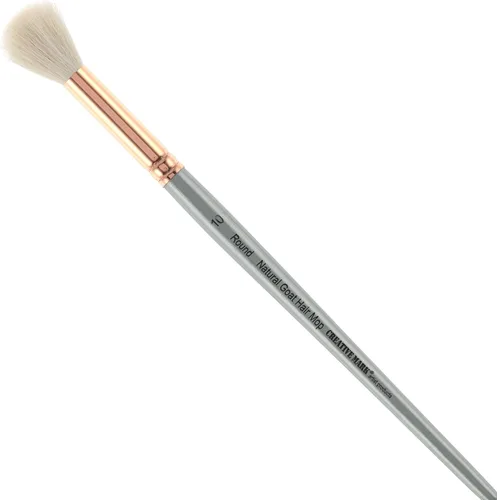 Miniatura 22 de Creative Mark Cepillo para mopa de pelo de cabra – Juego de 2, pelo de cabra natural ovalado de 1/2 pulgada para acuarela, aceite, acrílico y mezcla