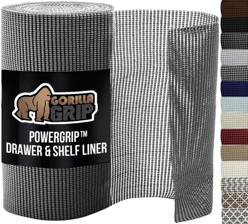 Miniatura 10 de GORILLA GRIP powerGRIP - Forro para cajones y estantes de gabinete, agarre fuerte y resistente, forros no adhesivos para proteger gabinetes