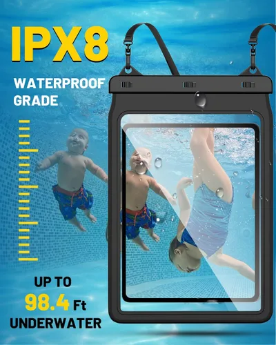 Miniatura 6 de AICase Bolsa impermeable universal para iPad Pro 12.9 5ª/4ª/3ª/3ª generación iPad Pro 11/10.5/9.7, iPad 9.7, iPad Pro 9.7, iPad Air 4/Air 3/Air 2
