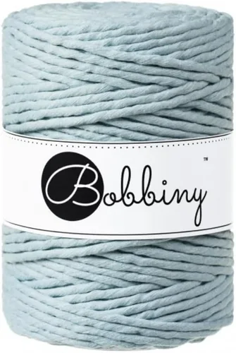Miniatura 4 de Bobbiny Cordón de macramé XXL de 0.197 in de una sola capa (aguamarina), 108 yardas/330 pies (100% algodón reciclado)