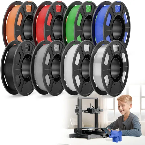 Miniatura 39 de Filamento PETG oficial para impresora 3D Creality de 0.069 in, 2.2 lbs, alta precisión, fuerte dureza, inodoro, mejor flujo, impresión 3D resistente