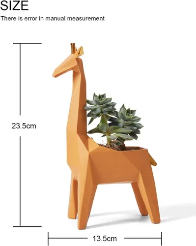 Miniatura 2 de HAUCOZE - Maceta de estatua de jirafa para suculentas, escultura animal de 9.3 pulgadas Decoración moderna, regalo para el hogar, sala de estar