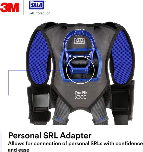 Miniatura 7 de 3M DBI-SALA ExoFit X300 Comfort - Arnés de seguridad de suspensión de posicionamiento de escalada en torre, protección contra caídas