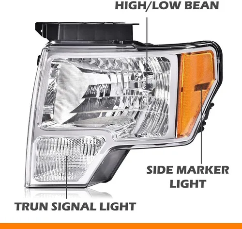 Miniatura 5 de G-PLUS Conjunto de faros, compatible con Ford F150 2009 2010 2011 2012 2013 2014 (no compatible con estilo LED, solo se ajusta sin estilo LED)