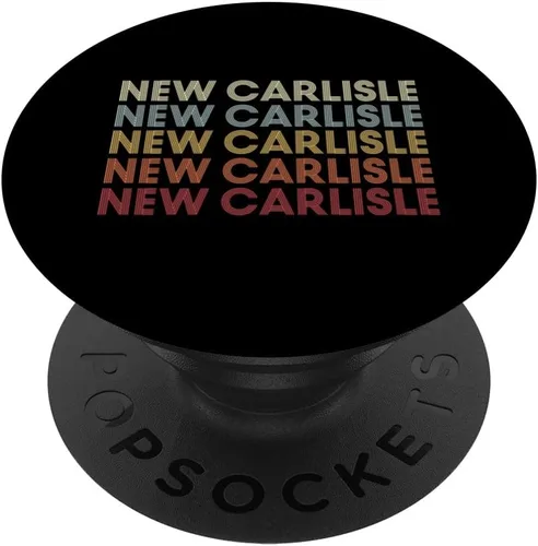 New Carlisle Ohio New Carlisle OH Retro Vintage Text PopSockets Swappable PopGrip