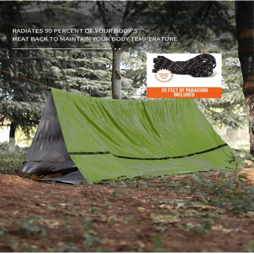 Miniatura 6 de Emergency Survival Tent. Survival Tent with Whistle,Emergency Shelter,Lightweight Life Tent Perfect for Camping, Hiking, and Backpacking.