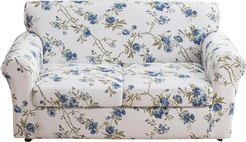 Miniatura 40 de CRFATOP Fundas elásticas para sillón de 2 plazas suaves con diseño floral para perros, fundas elásticas para sillón de 1 plaza, fundas lavables