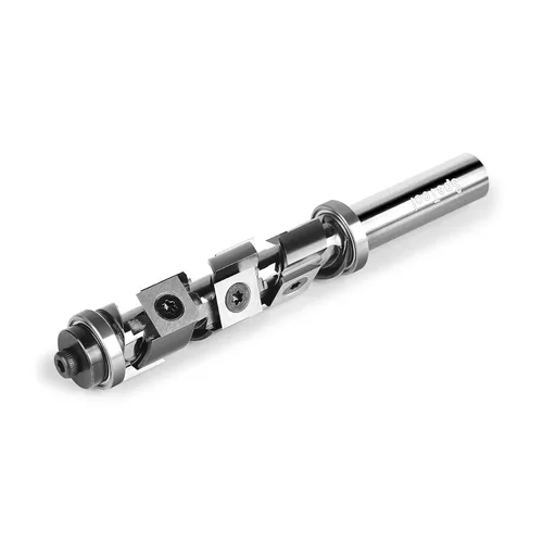Miniatura 6 de SpeTool Broca de enrutador de carburo en espiral con vástago de 1/2 pulgada, 7 piezas de insertos de carburo reemplazables, patrón de doble