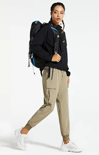 Miniatura 5 de Libin - Pantalones deportivos tipo cargo para mujer, ligeros, de secado rápido, para senderismo, entrenamiento, descanso, uso casual, exteriores