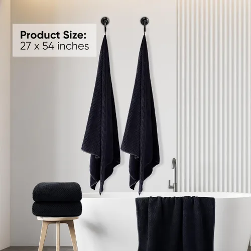 Miniatura 5 de HOMEXCEL Paquete de 2 Toallas de Baño, (27 x 54 Pulgadas) Juego de Toallas de Baño de Microfibra Ultra Suaves Altamente Absorbentes, Toallas Ligeras