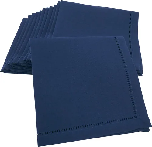 Miniatura 102 de SARO LIFESTYLE Servilleta de cóctel con borde cosido (juego de 12), negro, 6"x6