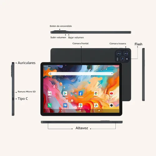 Miniatura 8 de Tableta Android 15 de 11 pulgadas con procesador Octa Core 16 GB RAM 128 GB ROM 1TB Expandir tableta con batería de 7000 mAh, cámara de 21 MP