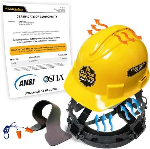 Miniatura 19 de KwikSafety - Charlotte, NC - Sombreros duros [Ala completa, estilo gorra, estilo de escalada] Tipo 1, Clase C ANSI OSHA Negro (Premium)