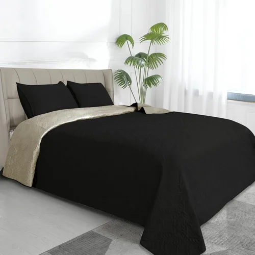 Miniatura 30 de Easy-Going - Juego de colcha reversible tamaño king con 1 colcha y 2 fundas de almohada, colcha de cama suave, edredón de microfibra liviano Gris