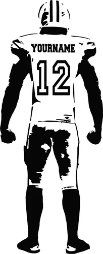 Miniatura 2 de Calcomanía de pared personalizada de fútbol – Elige tu nombre – Números personalizados camisetas de jugador – Adhesivo decorativo para dormitorio