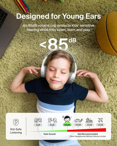 Miniatura 2 de Belkin SoundForm - Miniauriculares inalámbricos para niños con micrófono incorporado, 30 horas de reproducción, pegatinas divertidas y estuche
