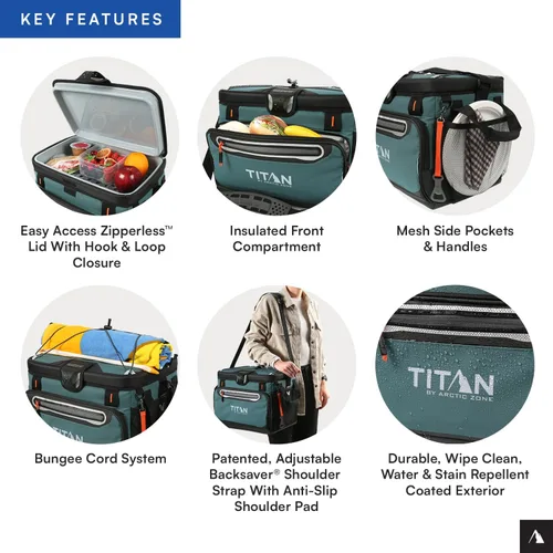 Miniatura 7 de Titan by Arctic Zone Deep Freeze Cooler - Enfriador de cuerpo duro sin cremallera, aislamiento de congelación profunda, forro de cuerpo duro